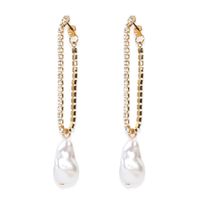 Boucles D&#39;oreilles Micro Diamant En Alliage De Perles D&#39;imitation Géométrique Créative En Gros Nihaojewerly sku image 1
