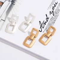 Korea's Fashion Niche Simple Retro Geometric Exaggerated Alloy Earrings For Women main image 1