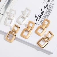 Korea's Fashion Niche Simple Retro Geometric Exaggerated Alloy Earrings For Women main image 3