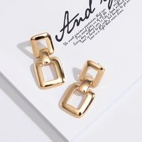 Korea's Fashion Niche Simple Retro Geometric Exaggerated Alloy Earrings For Women main image 5