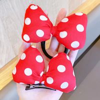 Koreanische Version Der Neuen Drei Dimensionalen Bowknot-haarnadel Polka Dot-haarnadel Rote Tupfen-enten Schnabel-haarnadel Kinder Kopfs Eil Kopf Bedeckung main image 4