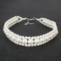 Fashion Handmade Pearl Fashion Exaggerated Women's Short Multi-layer Necklace main image 4