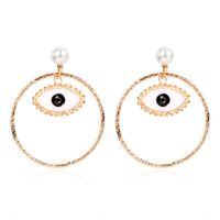 Korean Fashion Style Alloy Dripping Eyes Round Earrings Wholesale Nihaojewerly main image 1