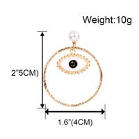 Korean Fashion Style Alloy Dripping Eyes Round Earrings Wholesale Nihaojewerly main image 6