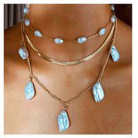 Bohemian Simple Shaped Pearl Necklace For Women Wholesale main image 2