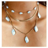 Bohemian Simple Shaped Pearl Necklace For Women Wholesale main image 3