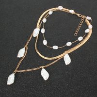 Bohemian Simple Shaped Pearl Necklace For Women Wholesale main image 5
