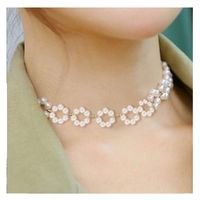 Bohemian Style Pearl Simple Choker Necklace For Women Wholesale main image 1