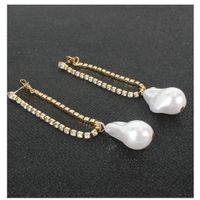 Creative Geometric Imitation Pearl Alloy Micro Diamond Earrings Wholesale Nihaojewerly main image 5