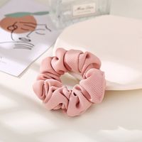 Retro French Solid Color Large Hair Scrunchies Korean Ponytail Girl Head Rope Wholesale Nihaojewelry sku image 5