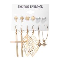 Fashion Jewelry New Tassel Earrings Set Six-piece Creative Leopard Earrings Wholesale Nihaojewelry sku image 8