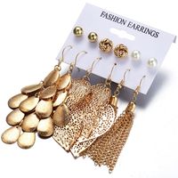 Fashion Jewelry New Tassel Earrings Set Six-piece Creative Leopard Earrings Wholesale Nihaojewelry sku image 22