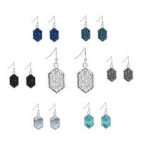 Hot-selling Crystal Cluster Turquoise Earrings Imitation Natural Stone Earrings Wholesale Nihaojewelry main image 6