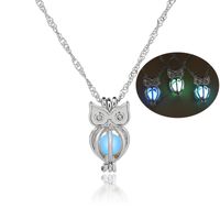 Collier Pendentif Hibou Creux Multicolore De Mode De Vente Chaude main image 1