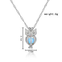 Hot-selling Fashion Luminous Bead Multicolor Hollow Owl Pendant Necklace main image 6