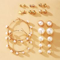 New Pearl  Creative Retro Simple Earrings Set Wholesale Nihaojewelry main image 2