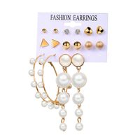 New Pearl  Creative Retro Simple Earrings Set Wholesale Nihaojewelry main image 3