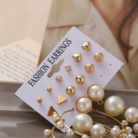 New Pearl  Creative Retro Simple Earrings Set Wholesale Nihaojewelry main image 5