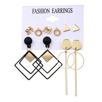 New Elephant Diamond Ring Earrings Set 5 Pairs Of Creative Retro Simple Alloy Earrings Wholesale Nihaojewelry main image 1