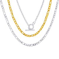 New Set Of Chains Punk Style Exaggerated Short Multi-layer Thick Chain One Word Buckle Alloy Necklace main image 1