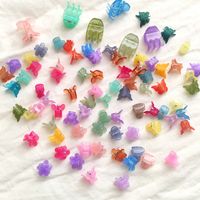 Children's  Sweet Candy Color Princess Small Catch Clip Mixed Color Mini Hair Clip Set main image 3