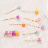 The New Colorful Bear Gummy Hairpin Cute Girl Color Candy Ear Clip Wholesale Nihaojewelry main image 4