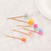 La Nouvelle Épingle À Cheveux Gommeuse Ours Coloré Jolie Fille Couleur Bonbons Oreille Clip Gros Nihaojewelry main image 5