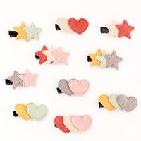 Spring And Summer New Girls Knitted Love Hairpin Handmade Cute Five-pointed Star Hairpin Wholesale Nihaojewelry main image 4