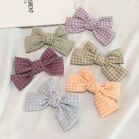 Korea New Bow Hairpin Girl Small Lattice Hairpin  Wholesale Nihaojewelry main image 1