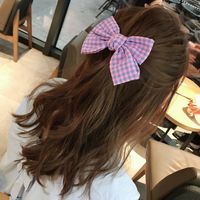 Korea New Bow Hairpin Girl Small Lattice Hairpin  Wholesale Nihaojewelry main image 5