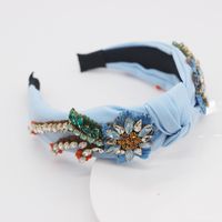 New Baroque Crystal Fabric Geometry Beautiful Headband  Wholesale main image 4