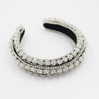 Baroque Palace Style Full Diamond Gemstone Retro Wide-sided Thickened Exaggerated Headband Wholesale Nihaojewelry main image 6