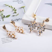 New Fashion Grape Pearl Diamond Simple Alloy Earrings For Women main image 2