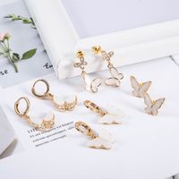 Butterfly S925 Silver Needle Fashion Acetate Edition Alloy Stud Earrings main image 3