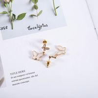 Butterfly S925 Silver Needle Fashion Acetate Edition Alloy Stud Earrings main image 5