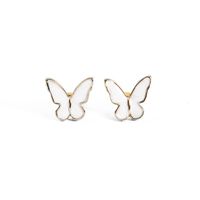 Butterfly S925 Silver Needle Fashion Acetate Edition Alloy Stud Earrings main image 6