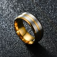 New Double Beveled Side Blue Gold Ring Wholesale Nihaojewelry main image 6