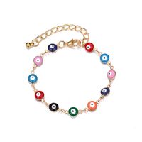 Fashion New Colorful Eye Flower Fish-shaped Demon Eye Alloy Bracelet main image 2