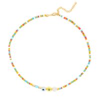 Fashion Bohemian Candy Colorful Rice Beads Clavicle Chain Natural Pearl Necklace For Women main image 6