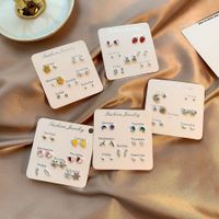 S925 Silver Needle Micro Inlaid Crystal Short Earrings Wholesale Nihaojewelry main image 2