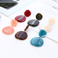 Simple New Simple Geometric Resin Retro Acrylic Sheet Earrings Hot-saling main image 3