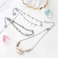 Fashion Natural Shell New Five-pointed Star Multi-layer Exquisite Alloy Clavicle Chain Women's Anklet main image 3