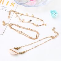 Fashion Natural Shell New Five-pointed Star Multi-layer Exquisite Alloy Clavicle Chain Women's Anklet main image 5