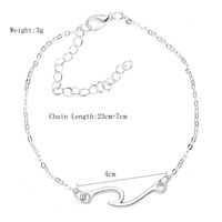 European And American Hot-selling Jewelry Geometric Beach Wave Anklet Ocean Wave Simple Ladies Decorative Chain Anklet Jewelry main image 6