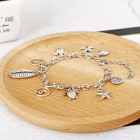 New Fashion Ocean Series Starfish Wave Shell Alloy Pendant Anklet For Women main image 3