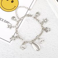 New Fashion Ocean Series Starfish Wave Shell Alloy Pendant Anklet For Women main image 4