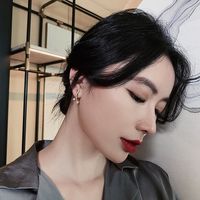 925 Silver Needle Simple  Small Cross Pearl Korean New Trendy Alloy Earrings For Women main image 5