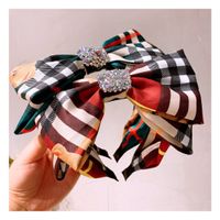 Retro British Style Double Full Diamond Bow Hair Band Hairpin Wholesale main image 1