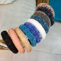 Fashion Crystal  Women's Rice Bead Braided Hairband Wholesale main image 1