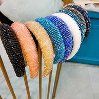 Fashion Crystal  Women's Rice Bead Braided Hairband Wholesale main image 3